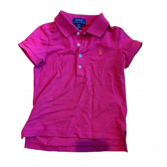 Polo by Ralph Lauren Pink Polo Shirt & Zara Short Sleeve ruffle short sleeve - Picture 2 of 7